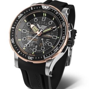 Vostok Europe Batiscafos Hybrid PX84-511E769 - Černý silikonový řemínek