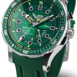 Vostok Europe Batiscafos Hybrid PX84-511E770 - Zelený silikonový řemínek