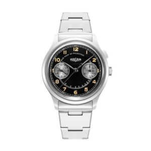 Vulcain Monopusher Heritage - Black / White - Steel Bracelet