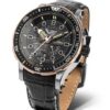 Kožený řemínek Vostok Europe croco pro Batiscafos - černý s prošitím/lesklá spona - Image 2