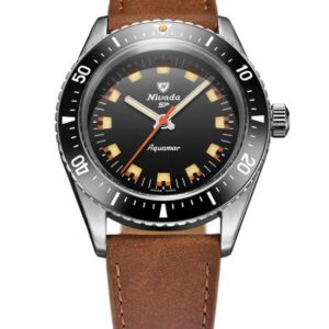 Nivada Grenchen Aquamar Black - Brown Leather