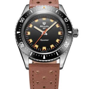 Nivada Grenchen Aquamar Black - Brown Racing Strap