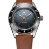 Nivada Grenchen Aquamar Grey - Black Leather White stitching - Image 3
