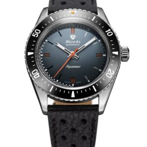 Nivada Grenchen Aquamar Grey - Black Racing strap