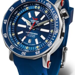 Vostok Europe Lunochod-2 Automatic Line NH35-620A634 - Modrý silikonový řemínek