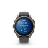Titanium with Graphite/black silicone band 010-03198-11