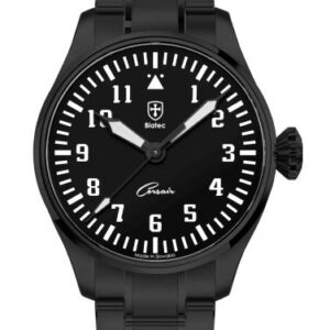 Biatec Corsair Vintage 02 - Kovový náramek NanTec s černou DLC úpravou