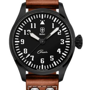 Biatec Corsair Vintage 02 - Světle hnědý kožený pilot řemínek