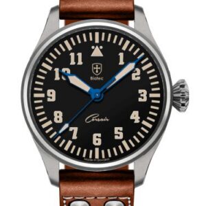 Biatec Corsair Vintage 03 - Světle hnědý kožený pilot řemínek