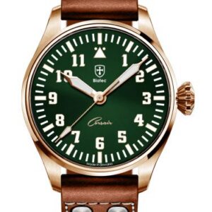 Biatec Corsair Vintage 04 - Světle hnědý kožený pilot řemínek