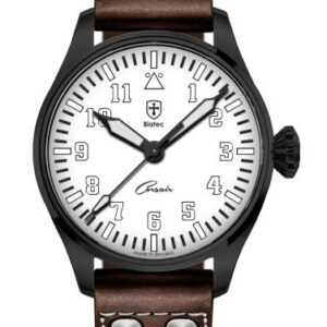 Biatec Corsair Vintage 05 - Tmavě hnědý kožený pilot řemínek