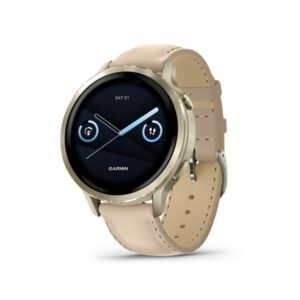 Garmin Venu® 4 - 41 mm Lunar Gold / Bone silikonový řemínek a Light Sand kožený řemínek 010-03013-03