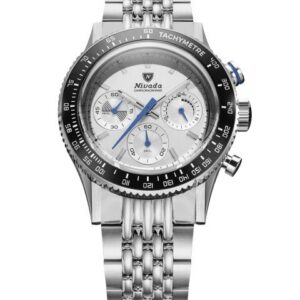 Nivada Grenchen Chronoking Mecaquartz Racing Grey - Inter. Bezel - Beads of Rice