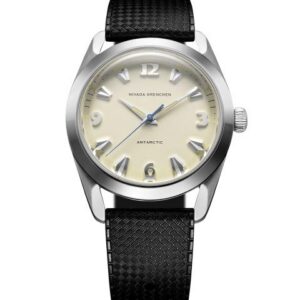 Nivada Grenchen Antarctic 38 mm - Eggshell Beige Luminova - Rubber tropic