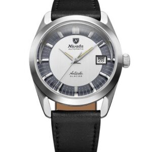 Nivada Grenchen Antarctic Glacier 38 mm - Black leather