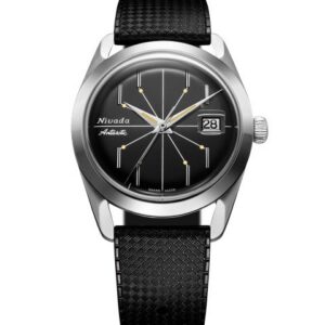 Nivada Grenchen Antarctic Spider Black 38 mm - Rubber tropic