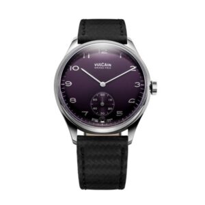 Vulcain Grand Prix - Small Second Purple - Black Carbon Leather Strap