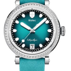 Biatec Magnifique 01 - Tyrkysový řemínek z broušené kůže