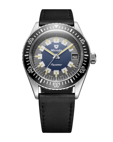 Nivada Grenchen Aquamar Vintage - Black Leather