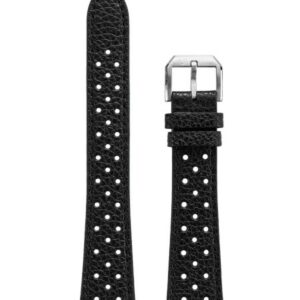 Černý kožený Racing řemínek Nivada Grenchen - 20 mm