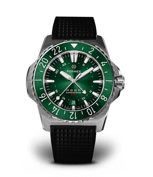Formex Reef GMT Automatic Chronometer Green Dial with Red GMT