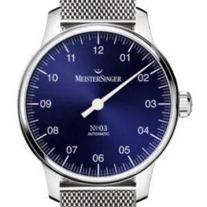MeisterSinger N°03 38mm BM9908 - Kovový mesh náramek