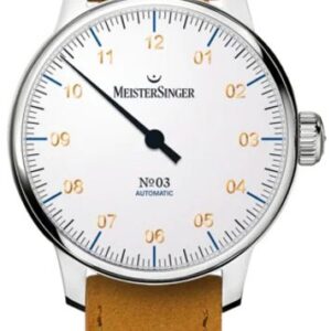 MeisterSinger N°03 AM901G - Hnědý semišový řemínek