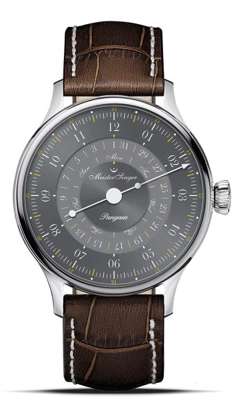 MeisterSinger Pangaea Day Date 365 Grey PDD365927 - Kovový mesh náramek - Obrázek 2