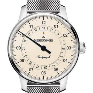 MeisterSinger Perigraph 38mm BM1103 - Kovový mesh náramek