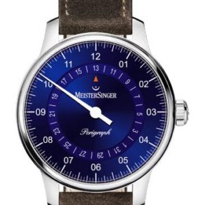 MeisterSinger Perigraph 38mm BM1108 - Hnědý semišový řemínek