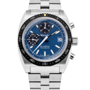 Nivada Grenchen Autochron Blue Automatic - Chronosport Bracelet