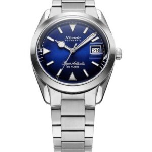 Nivada Grenchen Super Antarctic Blue - Date - Bracelet Flat Link