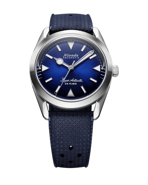 Nivada Grenchen Super Antarctic Blue - Date - Rubber Tropic