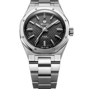 Nivada Grenchen F77 SST Black MK2 - 38 mm - Stainless Steel Bracelet