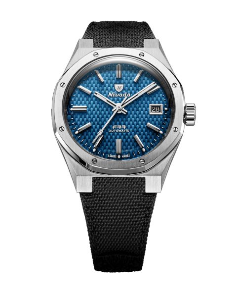 Nivada Grenchen F77 SST Blue MK2 Date - 38 mm - Black Rubber - Obrázek 3