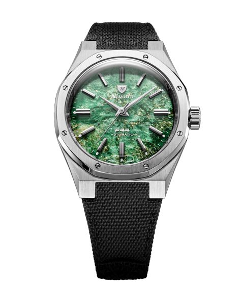 Nivada Grenchen F77 SST Green Aventurine MK2 - 38 mm - Velcro Strap