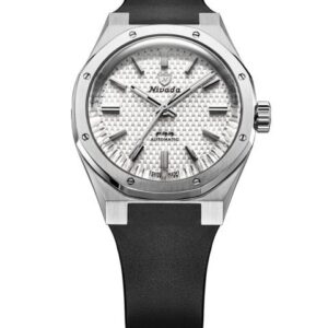 Nivada Grenchen F77 SST White MK2 - 38 mm - Black Rubber