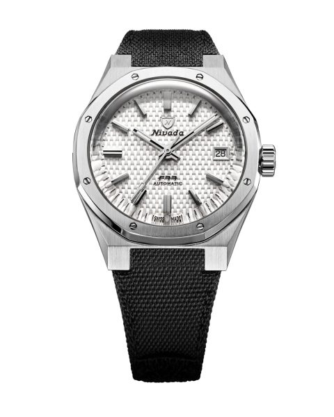 Nivada Grenchen F77 SST White MK2 Date - 38 mm - Velcro Strap - Obrázek 3