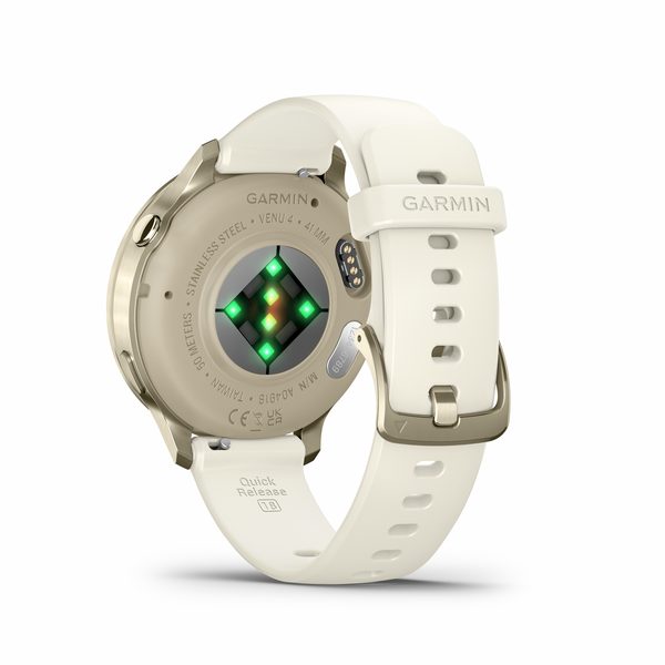 Garmin Venu® 4 - 41 mm Lunar Gold / Bone silikonový řemínek 010-03013-00 - Obrázek 3
