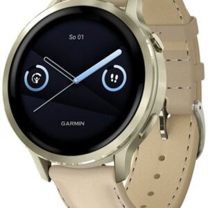 Garmin Venu® 4 - 41 mm Lunar Gold / Bone silikonový řemínek a Light Sand kožený řemínek 010-03013-03