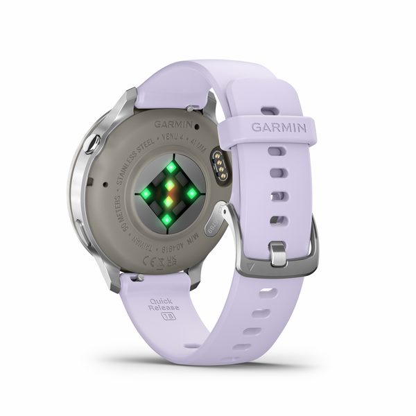 Garmin Venu® 4 - 41 mm Silver / Periwinkle silikonový řemínek 010-03013-01 - Obrázek 3