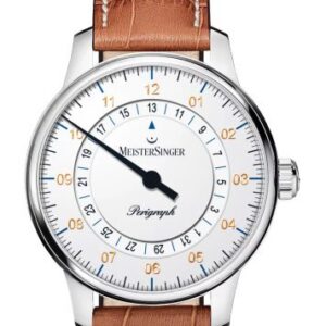 MeisterSinger Perigraph 38mm BM1101G - Hnědý kožený řemínek