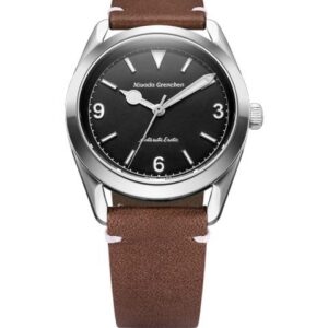 Nivada Grenchen Antarctic Erotic - Black - Brown Leather White Stitching