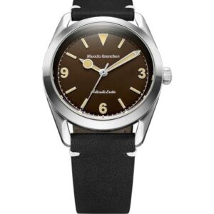 Nivada Grenchen Antarctic Erotic - Brown - Black leather White Stitching