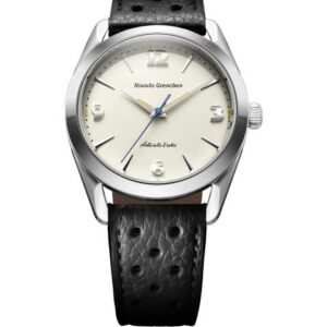 Nivada Grenchen Antarctic Erotic - Eggshell - Black Racing Strap
