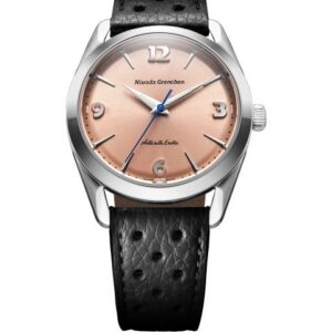 Nivada Grenchen Antarctic Erotic - Salmon - Black Racing Strap