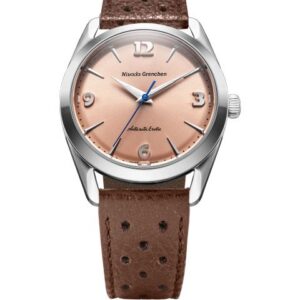 Nivada Grenchen Antarctic Erotic - Salmon - Brown Racing Strap