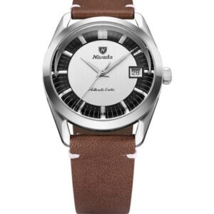 Nivada Grenchen Antarctic Erotic - Tuxedo - Brown Leather White Stitching