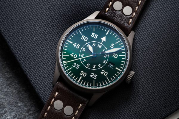 Laco Flieger Karlsruhe Pro Grün 37 Handwinding - Obrázek 3