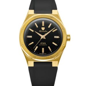 Nivada Grenchen F77 MARKII GOLD - Black Rubber